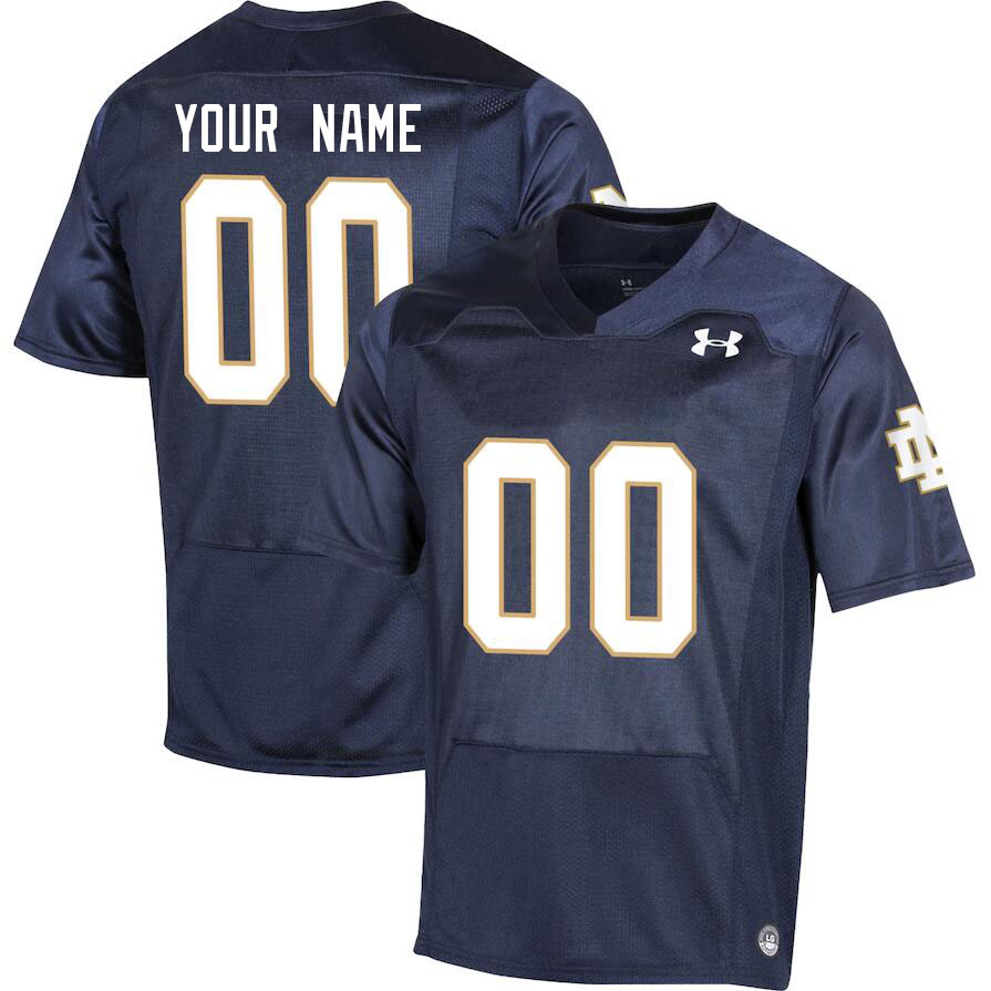 Custom Notre Dame Fighting Irish Name And Number College Football Jerseys Stitched-Navy